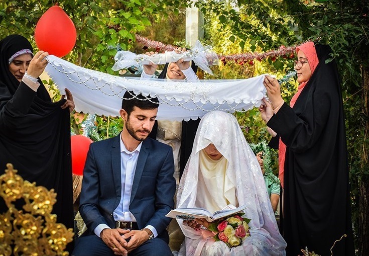مراسم ازدواج در گلزار شهدای تهران