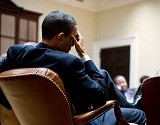 تصاویر/ ژس‌های اوباما در شرایط حساس و استرس آور